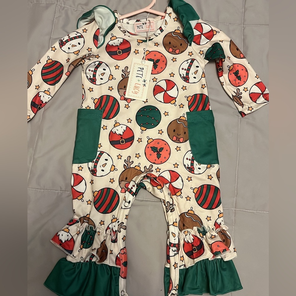 Pete and Lucy Christmas Infant Romper